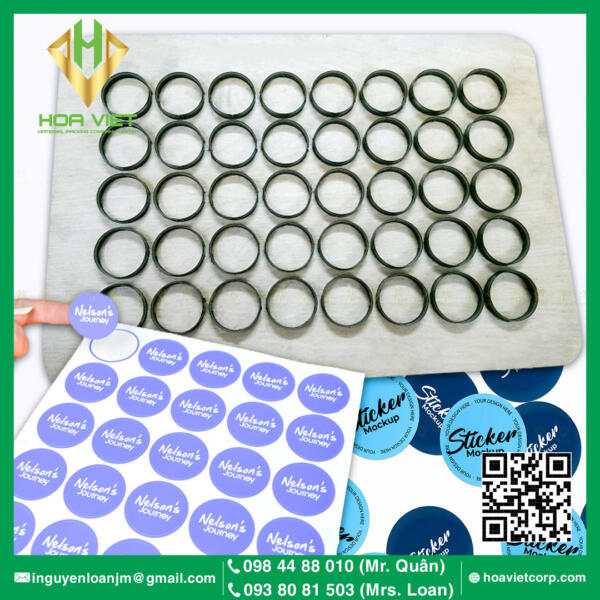 bế cắt tem nhãn tròn