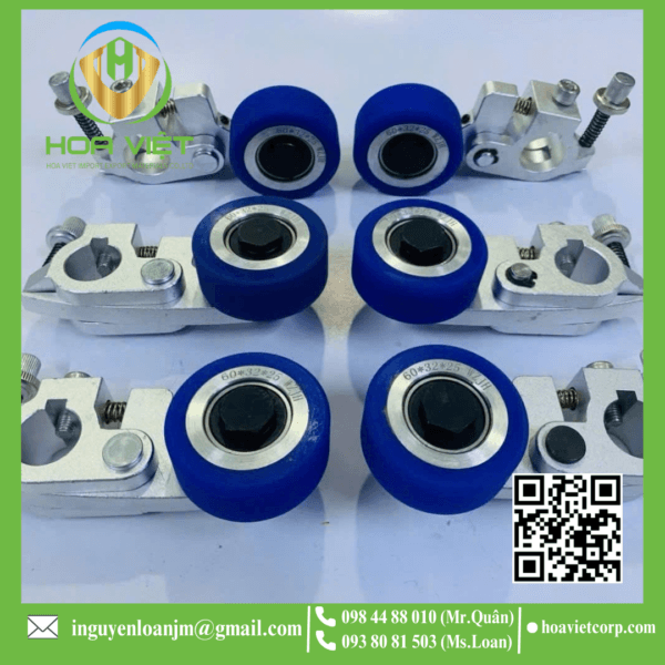 Bộ cùm Bánh xe cao su máy cán màng 60x32x25