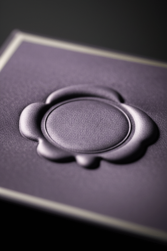 Bàn tay chạm vào tem nhung