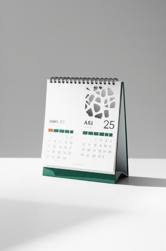 Lịch để bàn A5 bế hình dáng độc đáo