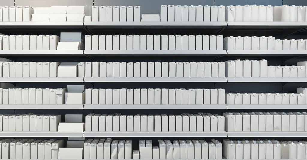 Hộp giấy carton lạnh – Giải pháp bao bì chuyên nghiệp 4 Ảnh chụp chân thực (photorealistic) với tỉ lệ 16:9. Bối cảnh tự nhiên, ánh sáng tốt. Không chèn chữ, số, logo, thương hiệu hoặc ký hiệu đặc biệt. Không sáng tạo bao bì, không mô tả trẻ em hoặc đặc điểm giới tính cụ thể. Mô tả: Một kệ hàng trong siêu thị với nhiều sản phẩm được đóng gói trong hộp giấy carton lạnh. Các sản phẩm đa dạng từ thực phẩm, mỹ phẩm đến đồ gia dụng. Ánh sáng tự nhiên, thể hiện sự phong phú và đa dạng của các sản phẩm.